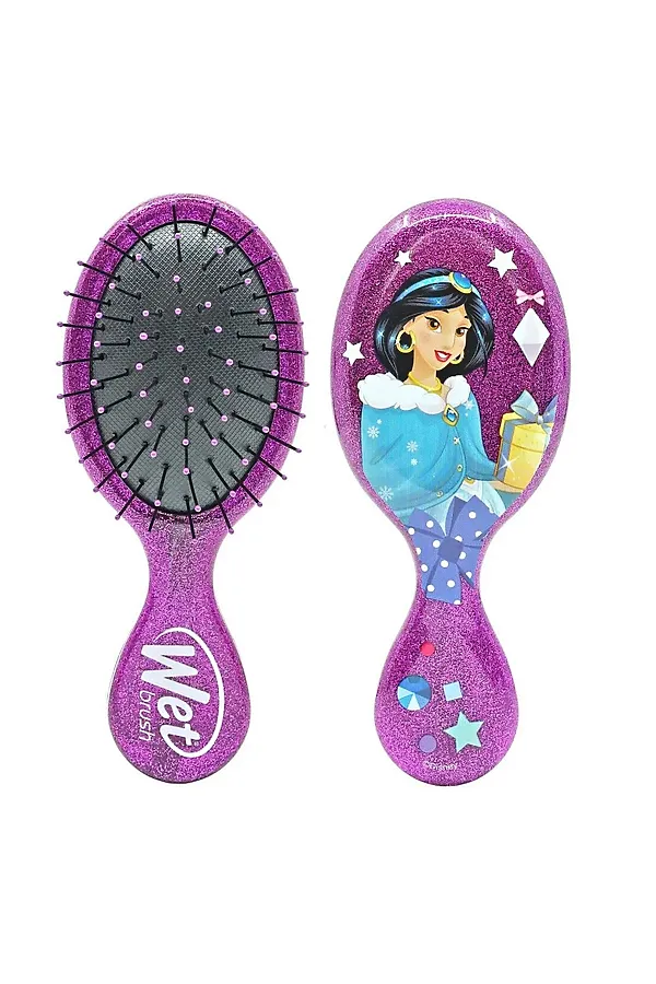 Wet Brush Расчёска для спутанных волос / Disney Mini Detangler Glitter Ball Jasmine BWR832JASMG KRISTALLER, фиолетовый - фото 2