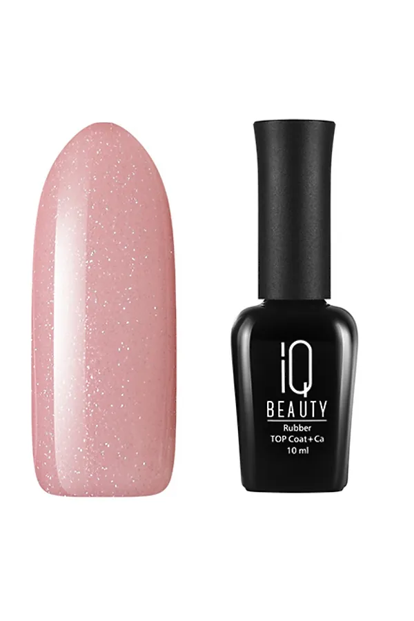 IQ Beauty Камуфлирующее базовое покрытие с шиммером, каучуковое с кальцием, сахарная карамель, 10 мл KRISTALLER, сахарная карамель - фото 2