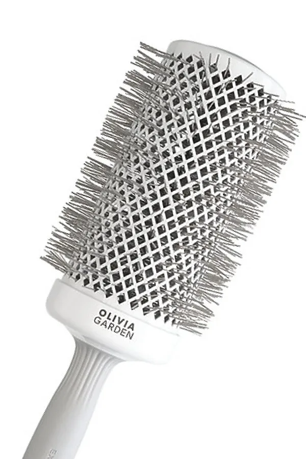 Olivia Garden Термобрашинг для укладки волос / Expert Blowout Speed XL Wavy Bristles White & Grey, 65 мм, бело-серый KRISTALLER, бело-серый - фото 2