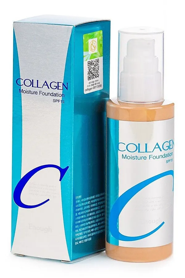 Enough Увлажняющий тональный крем для лица с коллагеном №21 / Collagen Moisture Foundation SPF15, 100 мл KRISTALLER, бежевый - фото 2