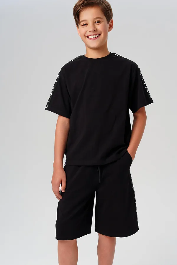 Комплект (Футболка+Шорты) PLAYTODAY, черный - фото 2