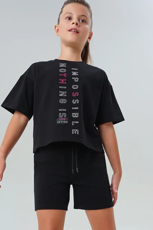 Комплект (Футболка+Шорты) PLAYTODAY, черный - фото 2