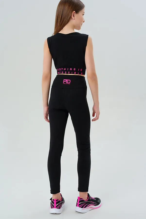 Комплект (Топ+Леггинсы) PLAYTODAY, черный - фото 2