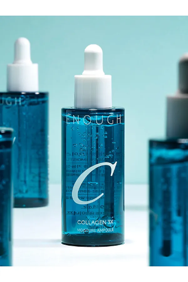 Enough Сыворотка для лица увлажняющая с коллагеном / Collagen 3X Moisture Ampoule, 100 мл KRISTALLER, синий - фото 2