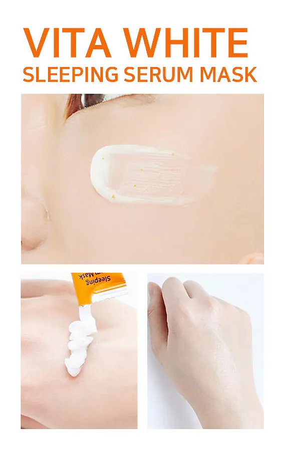 Just GOGO Ночная сыворотка-маска / Sleeping Serum Mask - Vita White, 4 мл x 14 KRISTALLER, оранжевый - фото 2