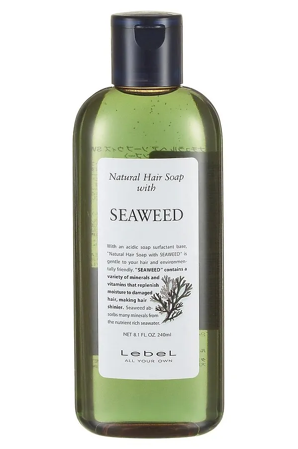 Lebel Шампунь для волос натуральный / Natural Hair Soap Seaweed, 240 мл KRISTALLER, зелёный - фото 2
