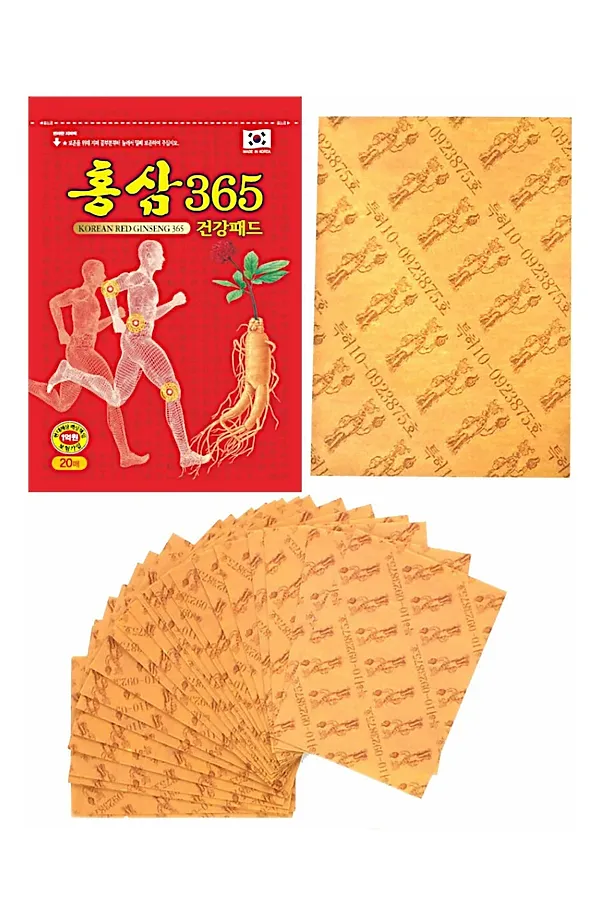 Kang Hwa Обезболивающий пластырь с красным женьшенем для суставов / Korean Red Ginseng 365, 20 шт. KRISTALLER, korean red ginseng - фото 2