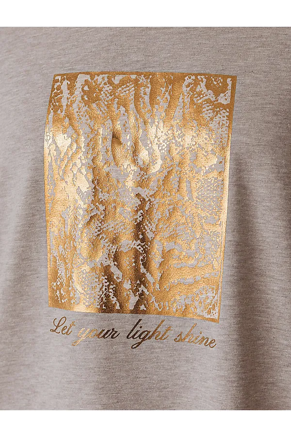 Футболка VILATTE, кофейный меланж_light shine - фото 2