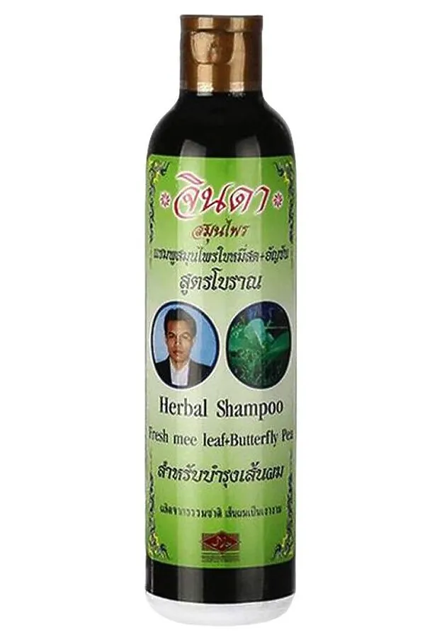 Jinda Herb Натуральный травяной шампунь от выпадения волос, 250 мл KRISTALLER, зелёный - фото 2