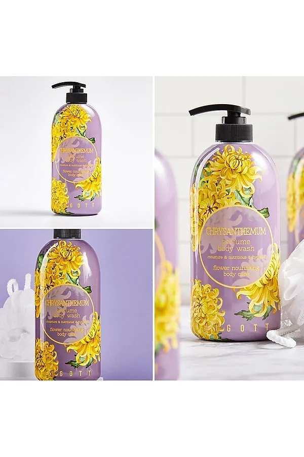 Jigott Парфюмированный гель для душа с экстрактом хризантемы / Chrysanthemum Perfume Body Wash, 750 мл KRISTALLER, хризантема - фото 2