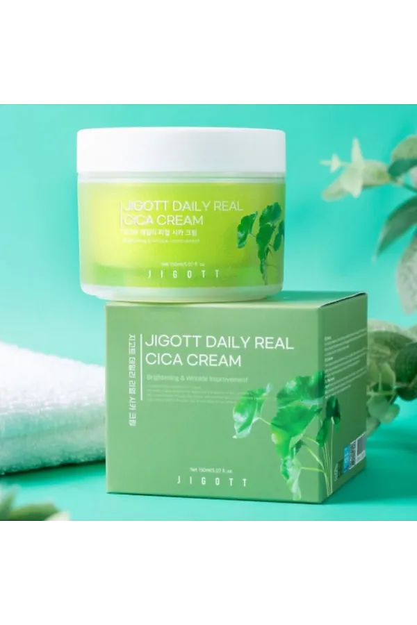 Jigott Крем для лица с экстрактом центеллы / Daily Real Cica Cream, 150 мл KRISTALLER, центелла - фото 2