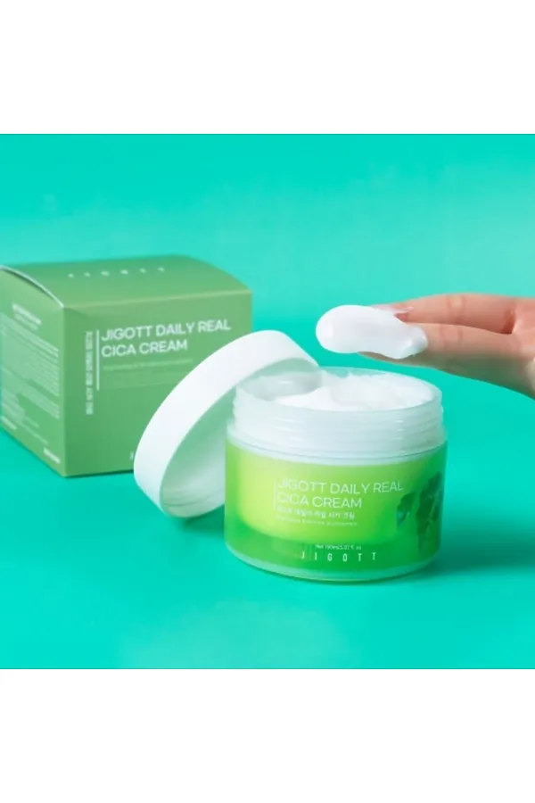 Jigott Крем для лица с экстрактом центеллы / Daily Real Cica Cream, 150 мл KRISTALLER, центелла - фото 2
