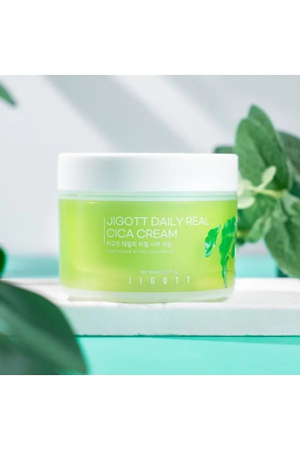 Jigott Крем для лица с экстрактом центеллы / Daily Real Cica Cream, 150 мл KRISTALLER, центелла - фото 2