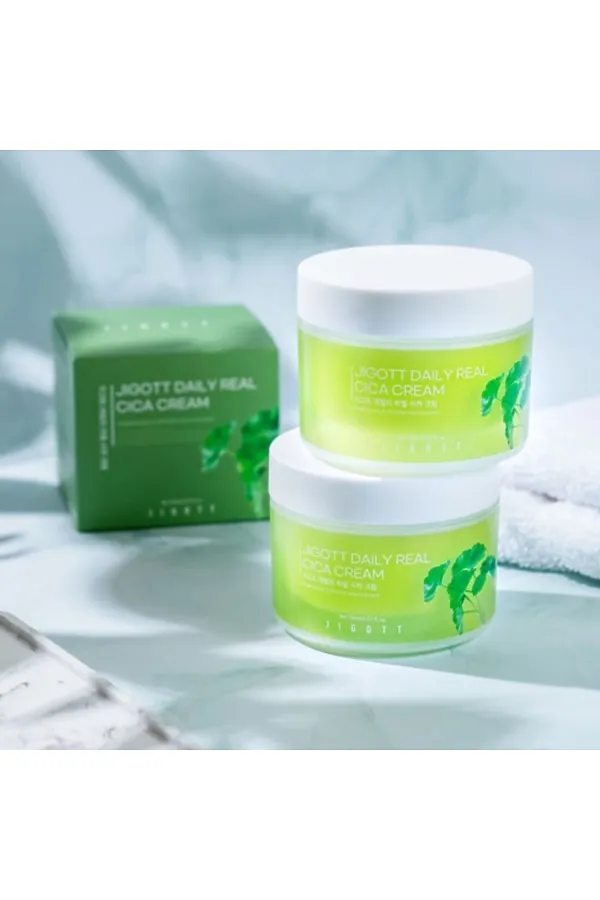 Jigott Крем для лица с экстрактом центеллы / Daily Real Cica Cream, 150 мл KRISTALLER, центелла - фото 2