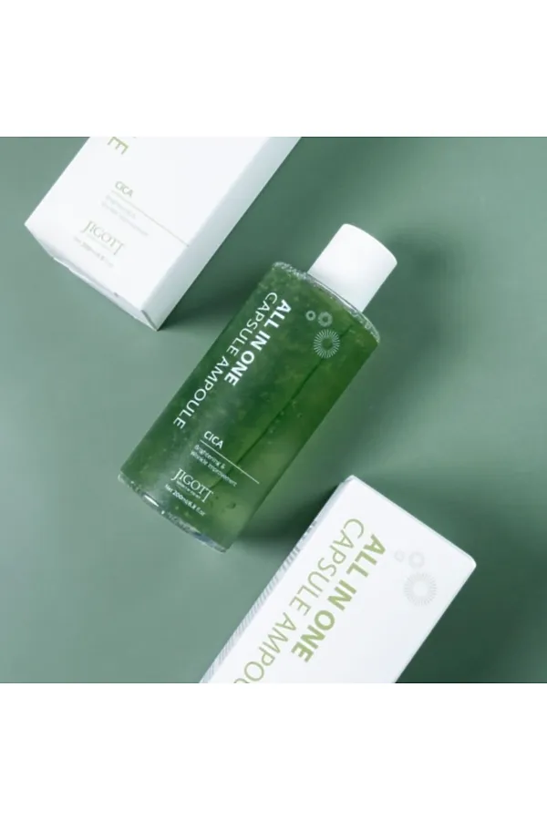 Jigott Сыворотка для лица с экстрактом центеллы азиатской / All In One Cica Capsule Ampoule, 200 мл KRISTALLER, центелла - фото 2