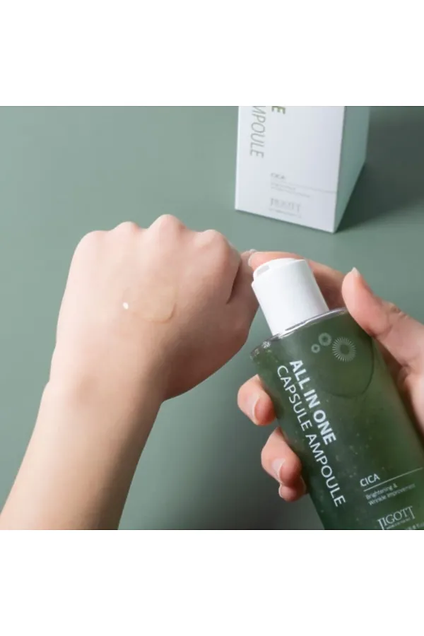 Jigott Сыворотка для лица с экстрактом центеллы азиатской / All In One Cica Capsule Ampoule, 200 мл KRISTALLER, центелла - фото 2