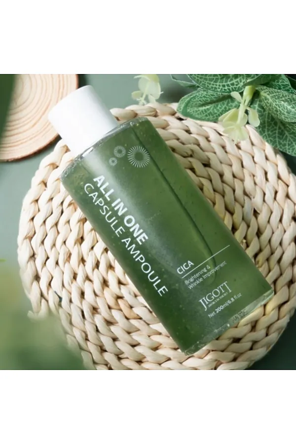 Jigott Сыворотка для лица с экстрактом центеллы азиатской / All In One Cica Capsule Ampoule, 200 мл KRISTALLER, центелла - фото 2