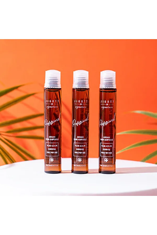 Jigott Ампульный филлер для волос с эктрактом арганы / Signature Professional Argan Hair Ampoule, 10 шт. x 13 мл KRISTALLER, коричневый - фото 2