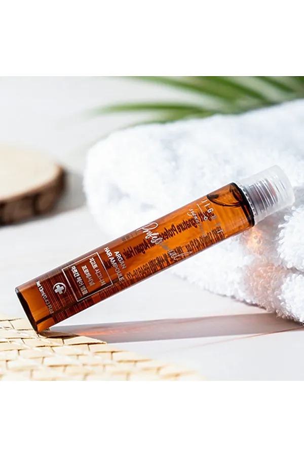 Jigott Ампульный филлер для волос с эктрактом арганы / Signature Professional Argan Hair Ampoule, 10 шт. x 13 мл KRISTALLER, коричневый - фото 2