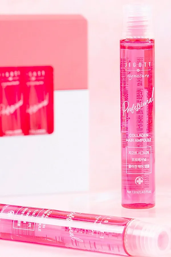Jigott Ампульный филлер для волос с коллагеном / Signature Professional Collagen Hair Ampoule, 10 шт. x 13 мл KRISTALLER, красный - фото 2