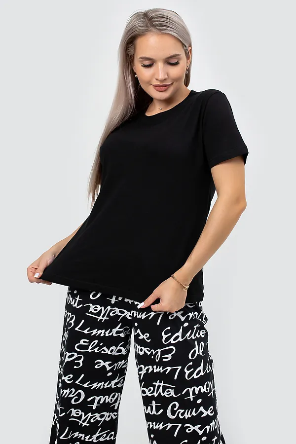 Костюм с брюками КЖ018 НАТАЛИ, черный,белый - фото 2