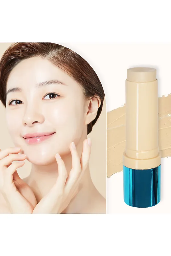 Enough Увлажняющая тональная основа-стик с кистью / Collagen 3X Moisture Stick Foundation #13N, светло-бежевый, 14 г KRISTALLER, светло-бежевый - фото 2