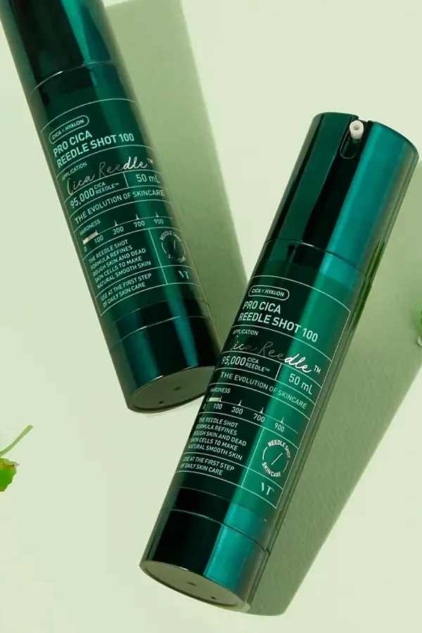 VT Cosmetics Интенсивная бустер-сыворотка для лица с микроиглами и экстрактом центеллы азиатской / Pro Cica Reedle Shot 300, 50 мл KRISTALLER, зелёный - фото 2
