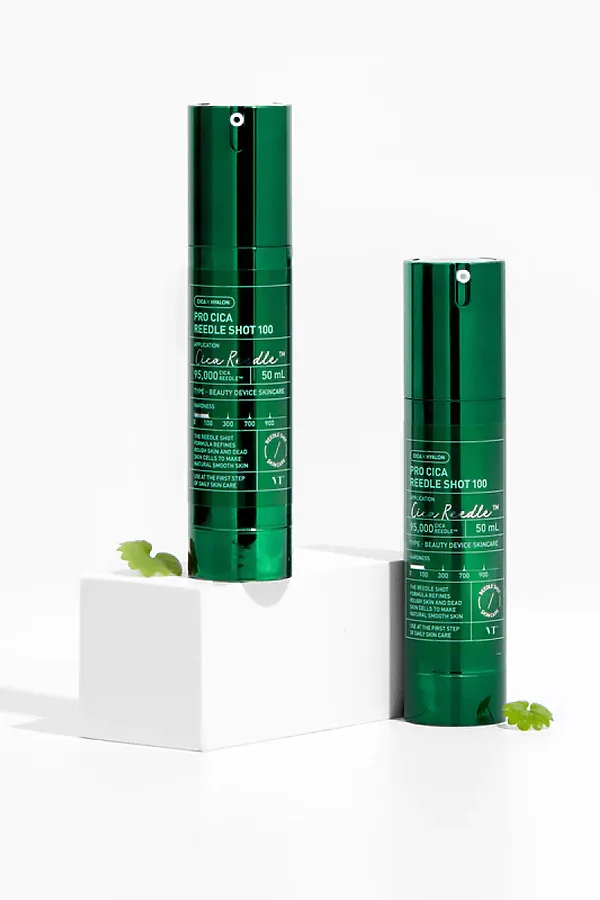 VT Cosmetics Интенсивная бустер-сыворотка для лица с микроиглами и экстрактом центеллы азиатской / Pro Cica Reedle Shot 300, 50 мл KRISTALLER, зелёный - фото 2