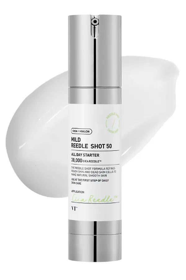 VT Cosmetics Мягкая бустер-сыворотка с микроиглами для гладкой и сияющей кожи / Midl Reedle Shot 50, 50 мл KRISTALLER, белый - фото 2