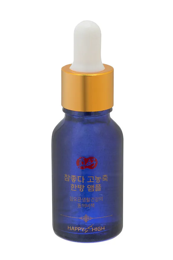 HAPPY HIGH Набор высококонцентрированных сывороток для лица с восточными травами / Highly Concentrated Oriental Herbs Ampoule, 15 мл x 10 KRISTALLER, синий - фото 2