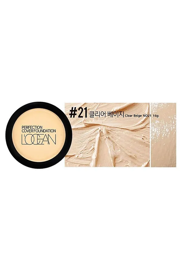 L’ocean Консилер / Perfection Cover Foundation #21 Clear Beige, 16 г KRISTALLER, #21 clear beige - фото 2
