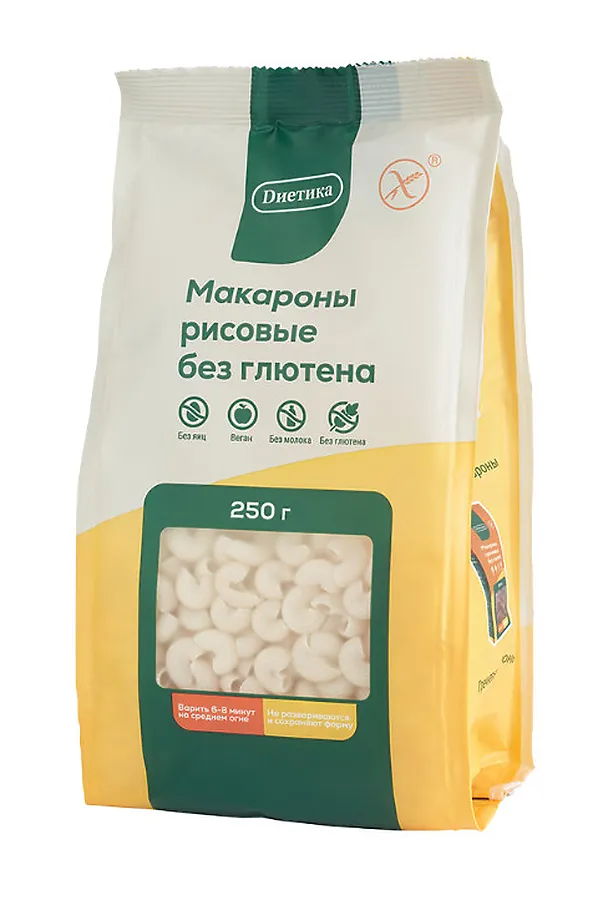 Макароны Рожки средние рисовые "Диетика" 300г ЭКО-ПРОДУКТЫ, - - фото 2