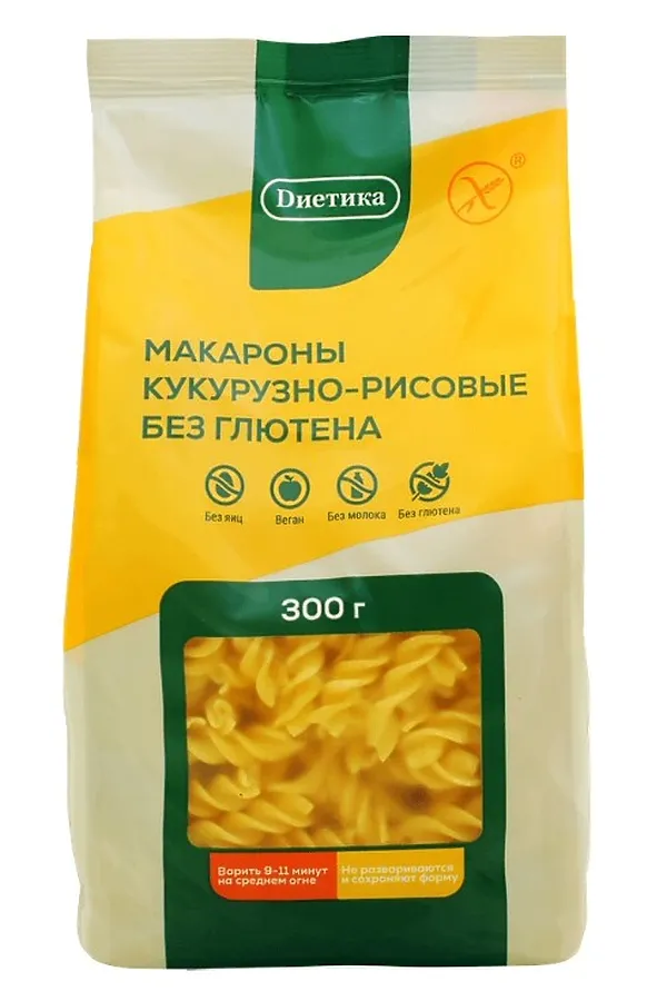 Макароны Спираль кукурузно-рисовая "Диетика" 300г ЭКО-ПРОДУКТЫ, - - фото 2