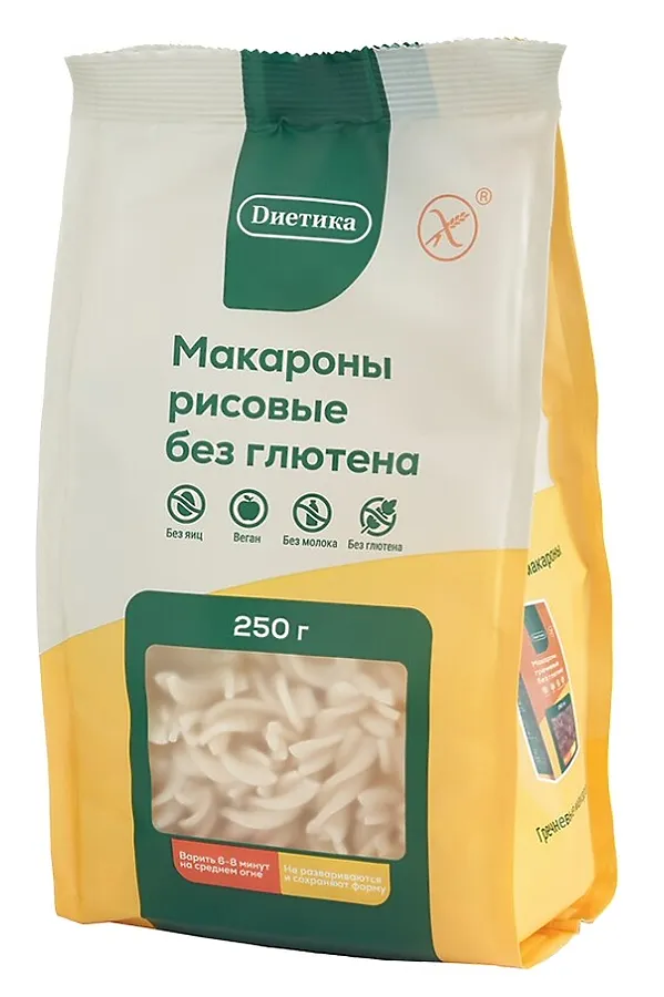 Макароны Спираль рисовая "Диетика" 250г ЭКО-ПРОДУКТЫ, - - фото 2
