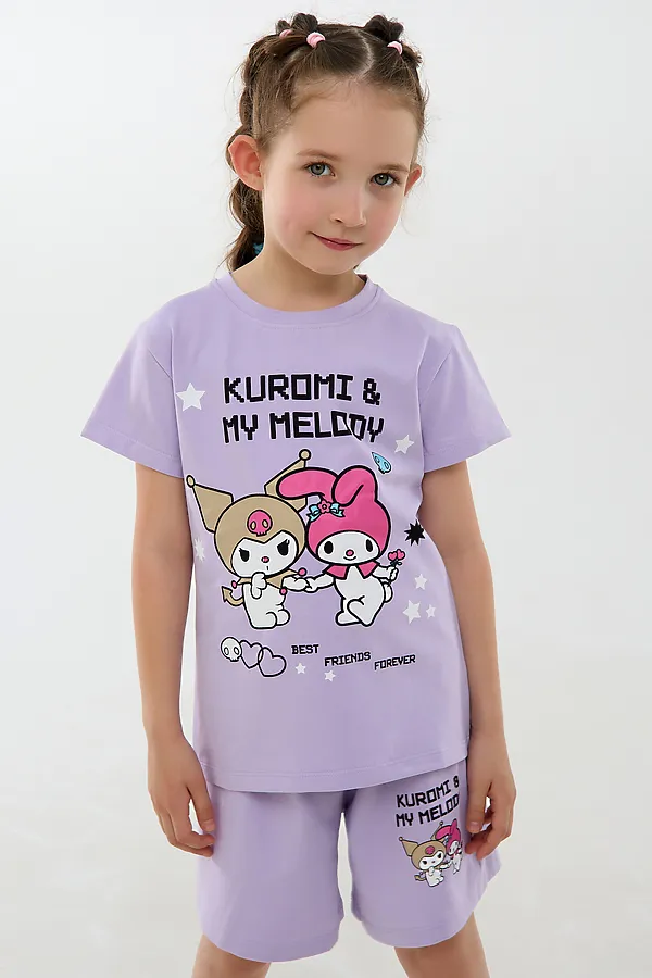 Детский костюм с шортами 46687 Kuromi2 НАТАЛИ, сиреневый - фото 2