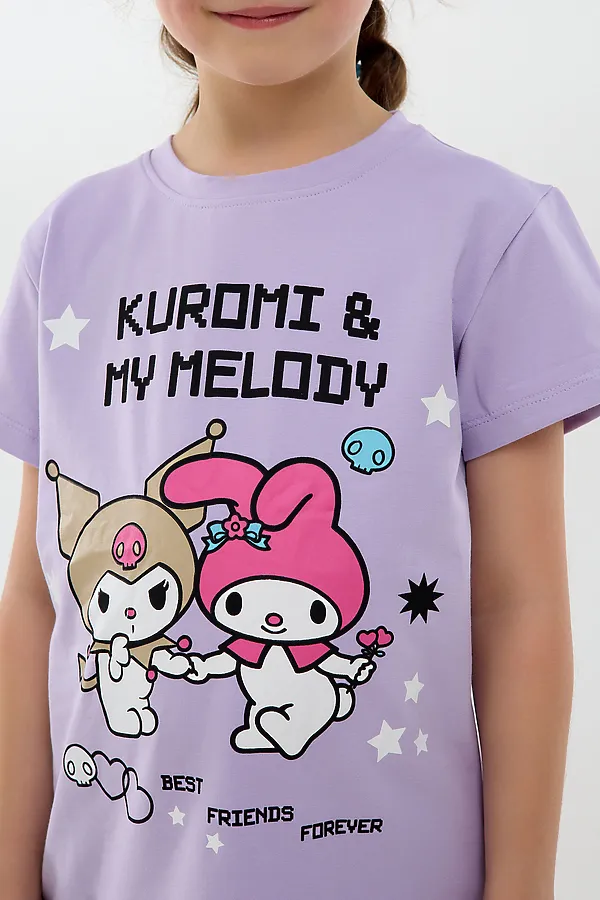Детский костюм с шортами 46687 Kuromi2 НАТАЛИ, сиреневый - фото 2