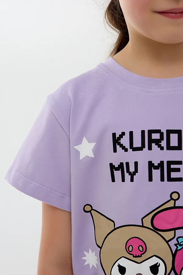 Детский костюм с шортами 46687 Kuromi2 НАТАЛИ, сиреневый - фото 2