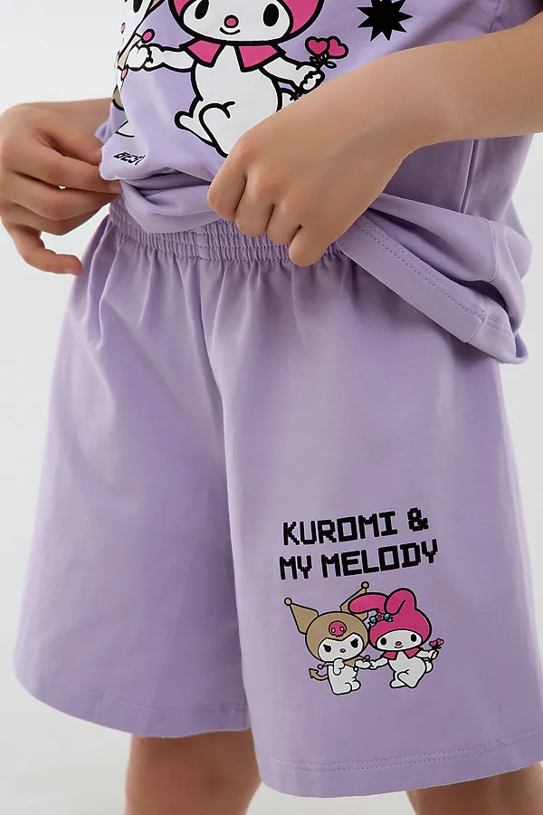 Детский костюм с шортами 46687 Kuromi2 НАТАЛИ, сиреневый - фото 2