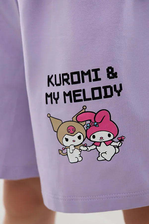 Детский костюм с шортами 46687 Kuromi2 НАТАЛИ, сиреневый - фото 2