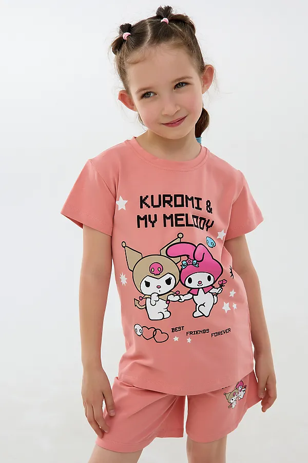 Детский костюм с шортами 46687 Kuromi2 НАТАЛИ, розовый - фото 2