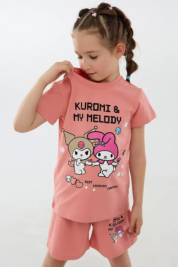 Детский костюм с шортами 46687 Kuromi2 НАТАЛИ, розовый - фото 2