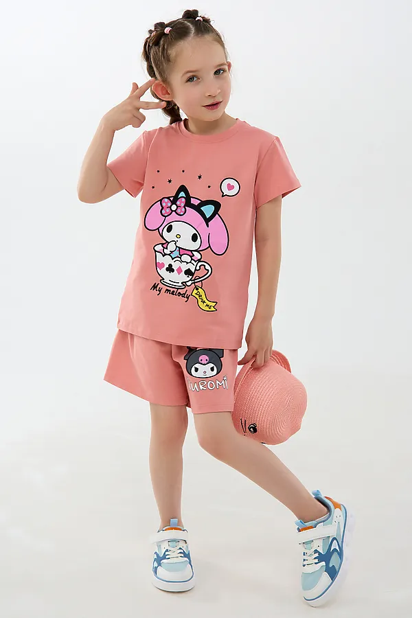 Детский костюм с шортами 46685 Kuromi1 НАТАЛИ, розовый - фото 2