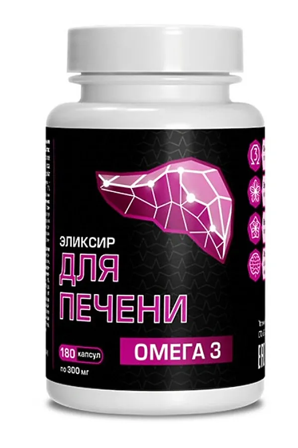 Масло капсулированное льняное "Для печени - Омега 3" 180капс. 54г ЭКО-ПРОДУКТЫ, - - фото 2