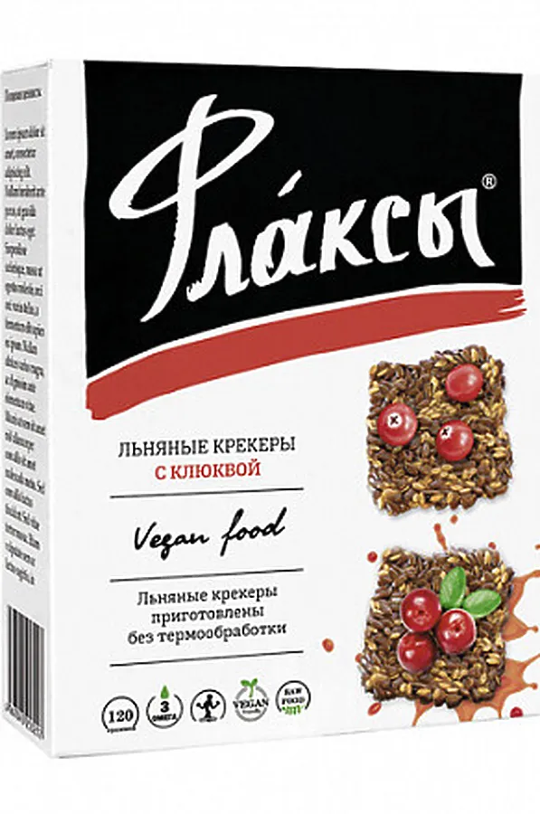 Флаксы с клюквой 120г ЭКОПРОДУКТЫ, - - фото 2