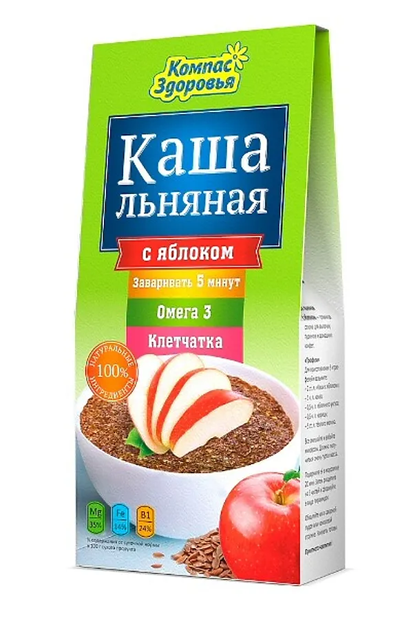 Каша льняная с яблоком 250г ЭКО-ПРОДУКТЫ, - - фото 2