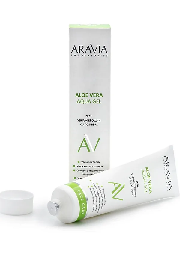 Aravia Laboratories Увлажняющий гель для лица с алоэ / Aloe Vera Aqua Gel, 100 мл KRISTALLER, бесцветный - фото 2