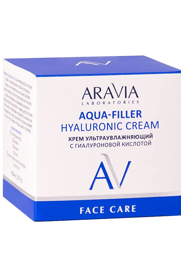 Aravia Laboratories Крем для лица ультраувлажняющий с гиалуроновой кислотой / Aqua-Filler Hyaluronic Cream, 50 мл KRISTALLER, белый - фото 2