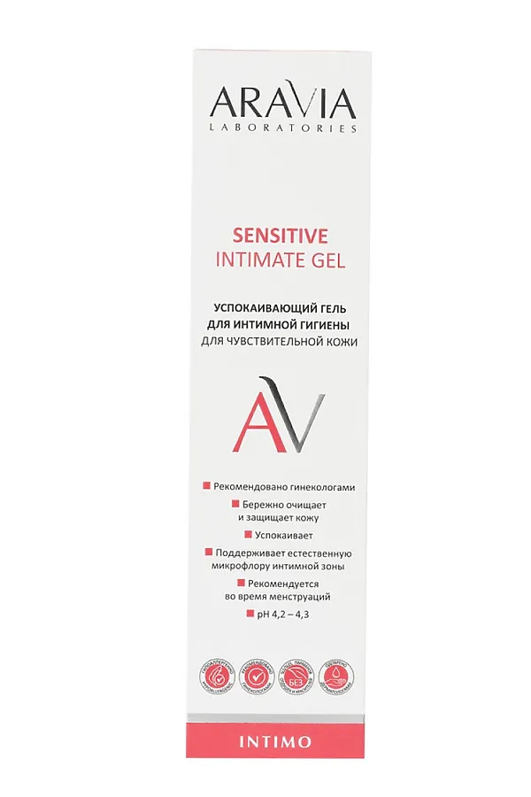 Aravia Laboratories Успокаивающий гель для интимной гигиены для чувствительной кожи / Sensitive Intimate Gel, 200 мл KRISTALLER, бесцветный - фото 2