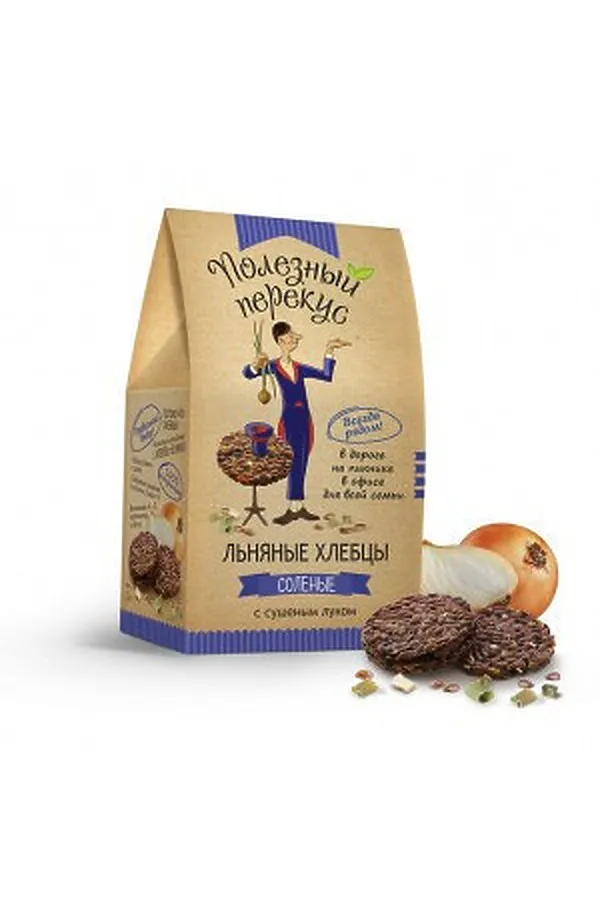 Хлебцы льняные с луком 100г ЭКО-ПРОДУКТЫ, - - фото 2