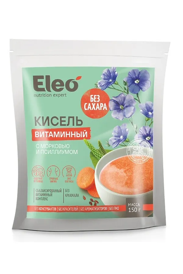 Кисель льняной "витаминный" с морковью и псиллиумом 150г ЭКО-ПРОДУКТЫ, - - фото 2
